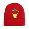Pkm.store Herbst & Winter-Pokemon Mützen Im Roten Winter Look - Viele Motive