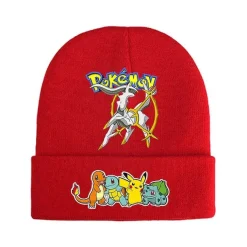 Pkm.store Herbst & Winter-Pokemon Mützen Im Roten Winter Look - Viele Motive