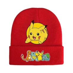 Pkm.store Herbst & Winter-Pokemon Mützen Im Roten Winter Look - Viele Motive