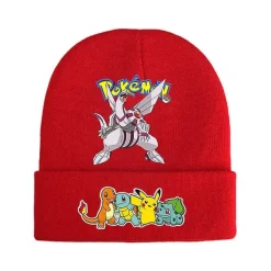 Pkm.store Herbst & Winter-Pokemon Mützen Im Roten Winter Look - Viele Motive
