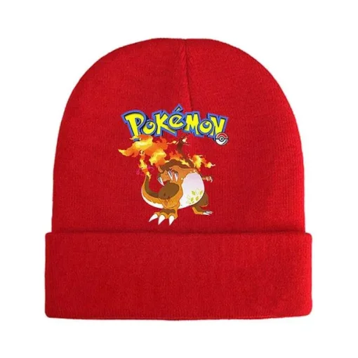 Pkm.store Herbst & Winter-Pokemon Mützen Im Roten Winter Look - Viele Motive