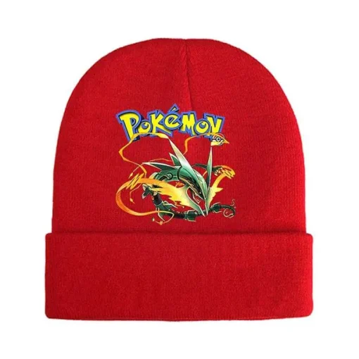Pkm.store Herbst & Winter-Pokemon Mützen Im Roten Winter Look - Viele Motive