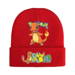 Pkm.store Herbst & Winter-Pokemon Mützen Im Roten Winter Look - Viele Motive