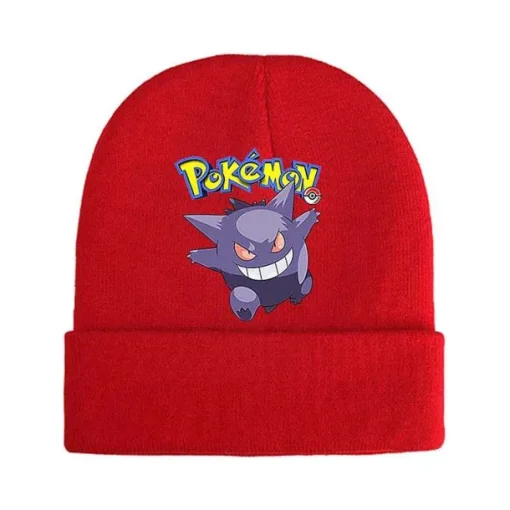 Pkm.store Herbst & Winter-Pokemon Mützen Im Roten Winter Look - Viele Motive