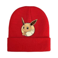 Pkm.store Herbst & Winter-Pokemon Mützen Im Roten Winter Look - Viele Motive