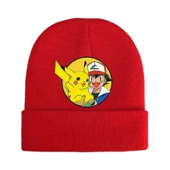 Pkm.store Herbst & Winter-Pokemon Mützen Im Roten Winter Look - Viele Motive