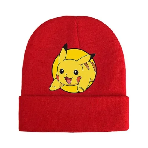 Pkm.store Herbst & Winter-Pokemon Mützen Im Roten Winter Look - Viele Motive