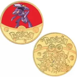 Pkm.store Sonstiges Merchandise-Pokemon Munzen Mit Verschiedenen Pokemon Mewtu, Quajutsu, Pikachu Mew, Genesect U. A.