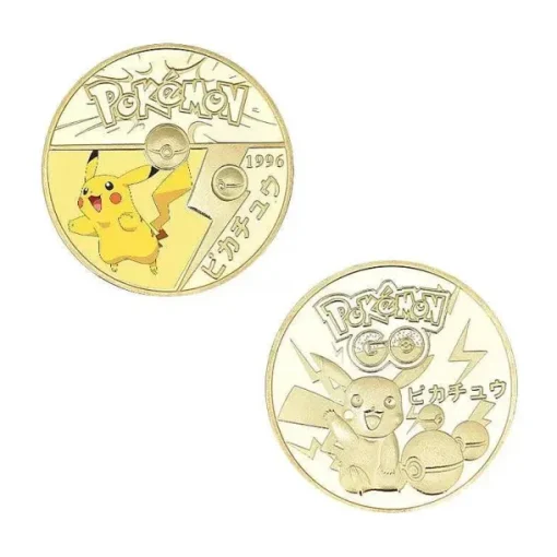 Pkm.store Sonstiges Merchandise-Pokemon Munzen Mit Verschiedenen Pokemon Mewtu, Quajutsu, Pikachu Mew, Genesect U. A.