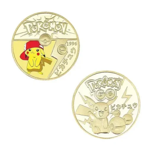Pkm.store Sonstiges Merchandise-Pokemon Munzen Mit Verschiedenen Pokemon Mewtu, Quajutsu, Pikachu Mew, Genesect U. A.
