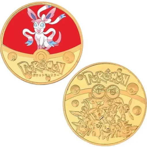 Pkm.store Sonstiges Merchandise-Pokemon Munzen Mit Verschiedenen Pokemon Mewtu, Quajutsu, Pikachu Mew, Genesect U. A.