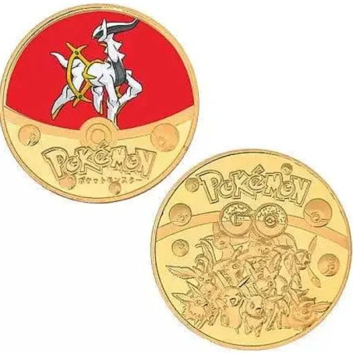Pkm.store Sonstiges Merchandise-Pokemon Munzen Mit Verschiedenen Pokemon Mewtu, Quajutsu, Pikachu Mew, Genesect U. A.