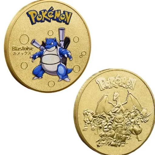 Pkm.store Sonstiges Merchandise-Pokemon Munzen Mit Verschiedenen Pokemon Mewtu, Quajutsu, Pikachu Mew, Genesect U. A.