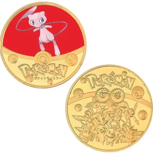 Pkm.store Sonstiges Merchandise-Pokemon Munzen Mit Verschiedenen Pokemon Mewtu, Quajutsu, Pikachu Mew, Genesect U. A.