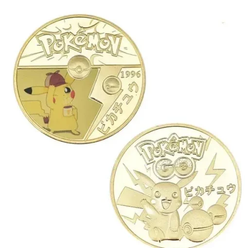 Pkm.store Sonstiges Merchandise-Pokemon Munzen Mit Verschiedenen Pokemon Mewtu, Quajutsu, Pikachu Mew, Genesect U. A.