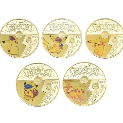 Pkm.store Sonstiges Merchandise-Pokemon Munzen Mit Verschiedenen Pokemon Mewtu, Quajutsu, Pikachu Mew, Genesect U. A.