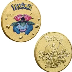 Pkm.store Sonstiges Merchandise-Pokemon Munzen Mit Verschiedenen Pokemon Mewtu, Quajutsu, Pikachu Mew, Genesect U. A.