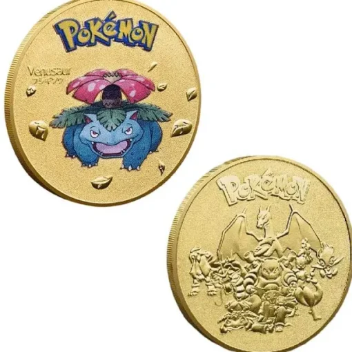 Pkm.store Sonstiges Merchandise-Pokemon Munzen Mit Verschiedenen Pokemon Mewtu, Quajutsu, Pikachu Mew, Genesect U. A.