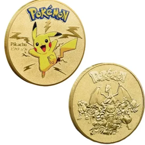 Pkm.store Sonstiges Merchandise-Pokemon Munzen Mit Verschiedenen Pokemon Mewtu, Quajutsu, Pikachu Mew, Genesect U. A.