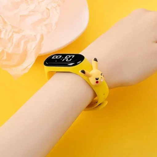 Pkm.store Uhren Und Wecker-Pokemon Pikachu Armband Mit Digital Uhr Fur Kinder