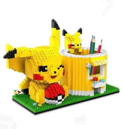 Pkm.store Pokemon Bausteine-Pokemon Pikachu Baustein Set Als Stiftehalter