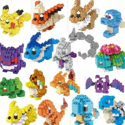 Pkm.store Pokemon Figuren-Pokemon Pikachu, Charizard Etc. Baustein Set (32 Motive Zur Auswahl)