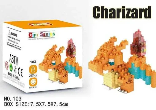 Pkm.store Pokemon Figuren-Pokemon Pikachu, Charizard Etc. Baustein Set (32 Motive Zur Auswahl)
