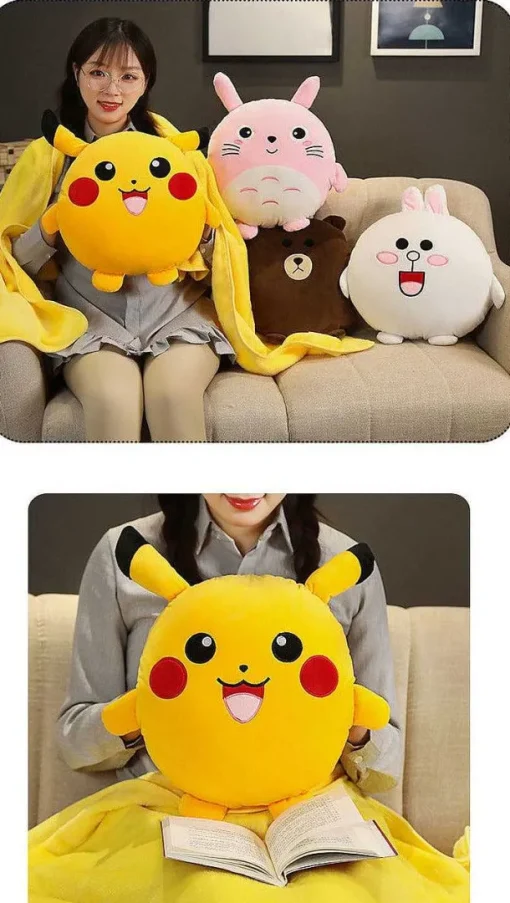 Pkm.store Pokemon Kuscheltiere-Pokemon Pikachu 3D Kuschelkissen