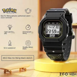 Pkm.store Uhren Und Wecker-Pokemon Pikachu Digitale Armbanduhr
