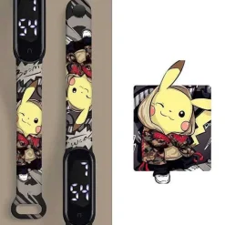 Pkm.store Uhren Und Wecker-Pokemon Pikachu Elektronische Armbanduhr Mit Digital Anzeige