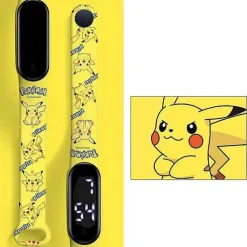 Pkm.store Uhren Und Wecker-Pokemon Pikachu Elektronische Armbanduhr Mit Digital Anzeige