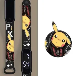 Pkm.store Uhren Und Wecker-Pokemon Pikachu Elektronische Armbanduhr Mit Digital Anzeige