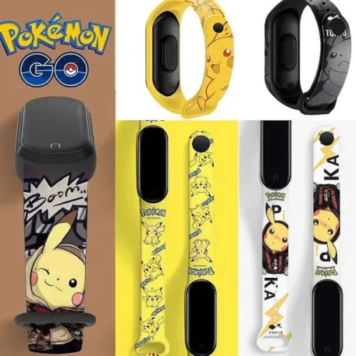 Pkm.store Uhren Und Wecker-Pokemon Pikachu Elektronische Armbanduhr Mit Digital Anzeige
