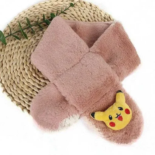 Pkm.store Herbst & Winter-Pokemon Pikachu Flauschiger Winterschal Fur Kinder