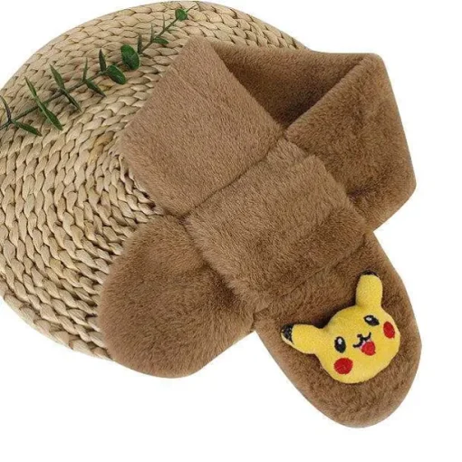 Pkm.store Herbst & Winter-Pokemon Pikachu Flauschiger Winterschal Fur Kinder