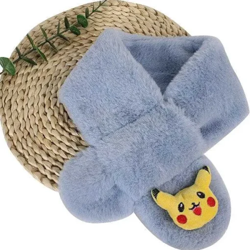 Pkm.store Herbst & Winter-Pokemon Pikachu Flauschiger Winterschal Fur Kinder