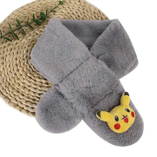 Pkm.store Herbst & Winter-Pokemon Pikachu Flauschiger Winterschal Fur Kinder