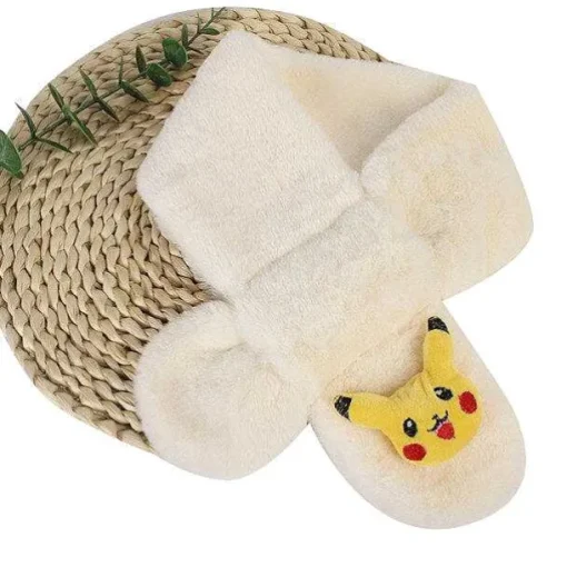 Pkm.store Herbst & Winter-Pokemon Pikachu Flauschiger Winterschal Fur Kinder