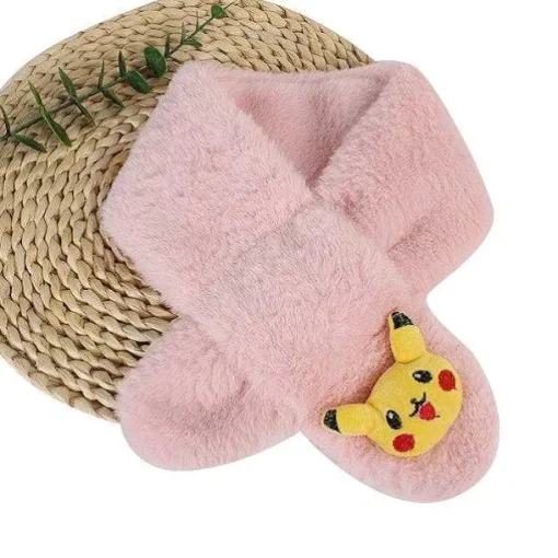 Pkm.store Herbst & Winter-Pokemon Pikachu Flauschiger Winterschal Fur Kinder