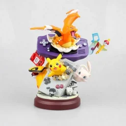 Pkm.store Pokemon Figuren-Pokemon Pikachu Glurak / Charizard Gameboy Statue (18.5Cm)