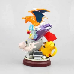 Pkm.store Pokemon Figuren-Pokemon Pikachu Glurak / Charizard Gameboy Statue (18.5Cm)