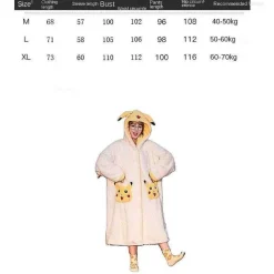 Pkm.store Herbst & Winter-Pokemon Pikachu Kuscheliger Fleece Bademantel