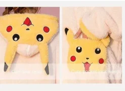 Pkm.store Herbst & Winter-Pokemon Pikachu Kuscheliger Fleece Bademantel