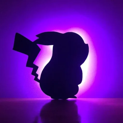 Pkm.store Pokemon Lampen & Nachtlichter-Pokemon Pikachu Lampe - Schatten Wandlampe