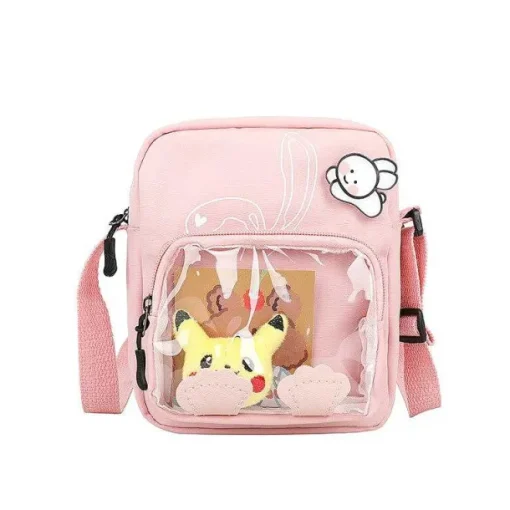 Pkm.store Rucksäcke & Taschen-Pokemon Pikachu Messenger Bag Mit Transparenter Front