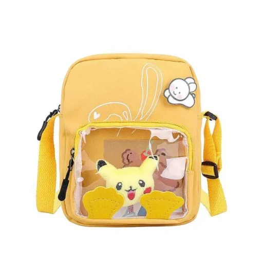 Pkm.store Rucksäcke & Taschen-Pokemon Pikachu Messenger Bag Mit Transparenter Front