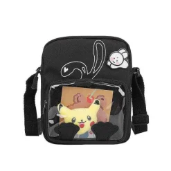 Pkm.store Rucksäcke & Taschen-Pokemon Pikachu Messenger Bag Mit Transparenter Front