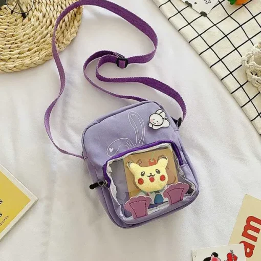 Pkm.store Rucksäcke & Taschen-Pokemon Pikachu Messenger Bag Mit Transparenter Front