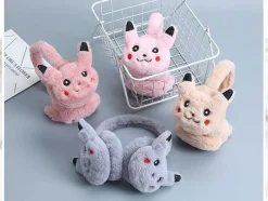 Pkm.store Herbst & Winter-Pokemon Pikachu Ohrenschutzer Warmer Fur Kinder