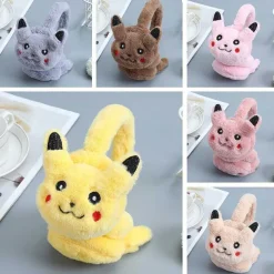 Pkm.store Herbst & Winter-Pokemon Pikachu Ohrenschutzer Warmer Fur Kinder